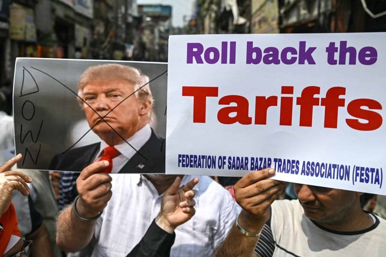 INDIA-US-TARIFF-TRADE-PROTEST-TRUMP