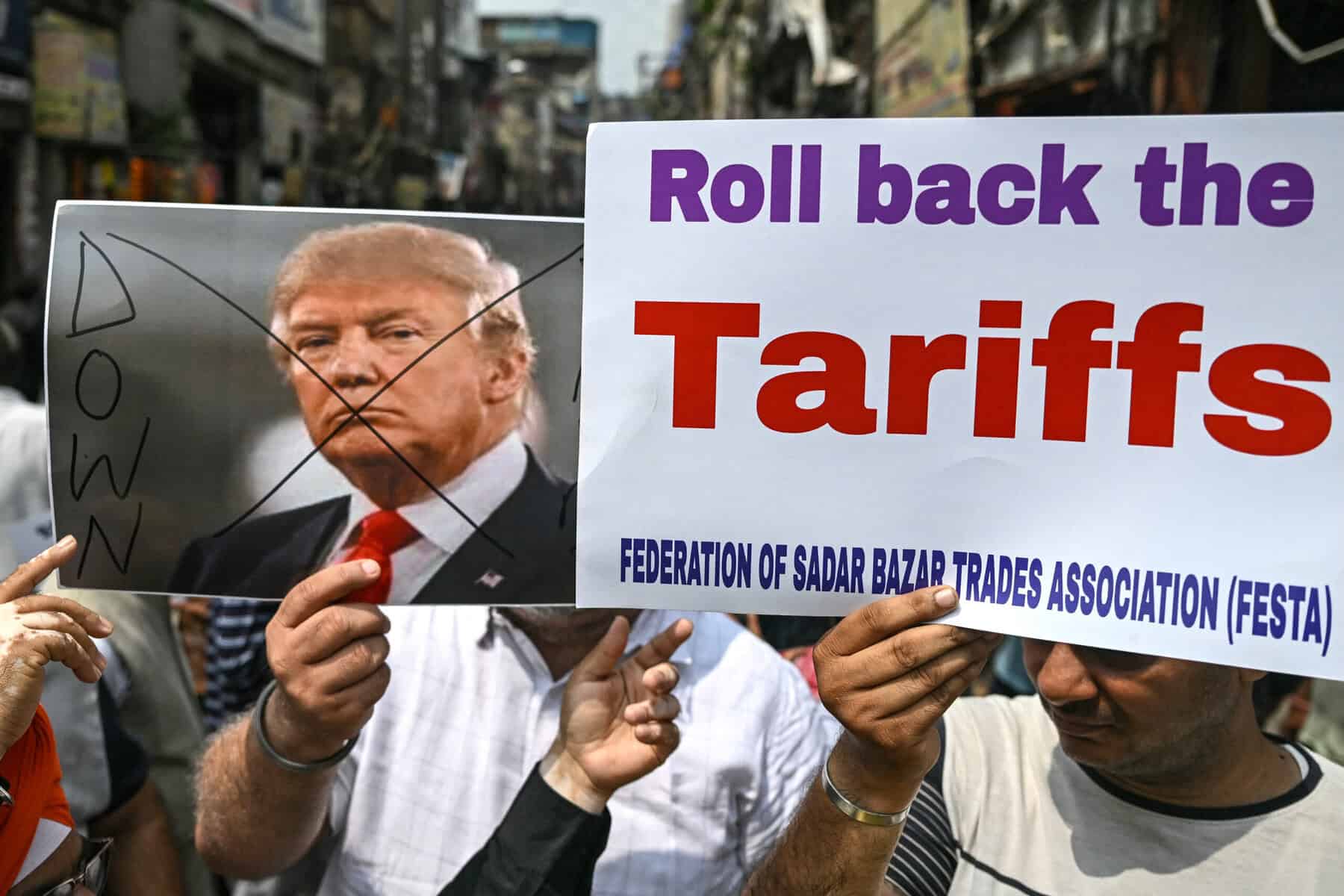 INDIA-US-TARIFF-TRADE-PROTEST-TRUMP