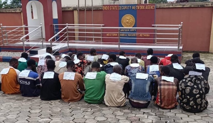 202509Amotekun-Nabs-28-Suspects-Recovers-Returns-Stolen-Cattle-to-Fulani-Herdsmen-in-Ondo