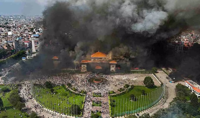 202509Former-PM-Khanals-Wife-Dies-in-Kathmandu-Blaze-as-Nepal-Protests-Escalate