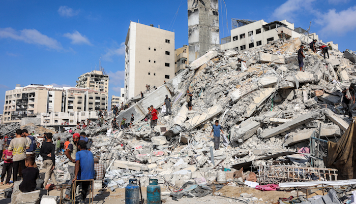 202509Israel-Orders-Full-Evacuation-of-Gaza-City-as-Offensive-Expands-High-Rises-Demolished
