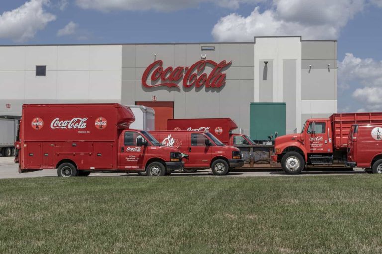 Coca-Cola plant. Coca-Cola manufactures Coke, Diet Coke, Sprite, Dasani, and various Coke coffee products.