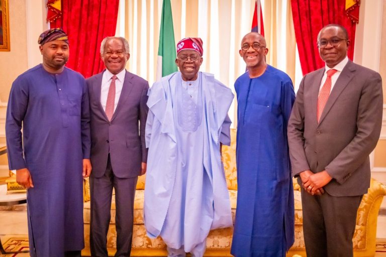 202509Tinubu-and-Bayo-Ogunlesi-and-Hakeem-Belo-Osagie