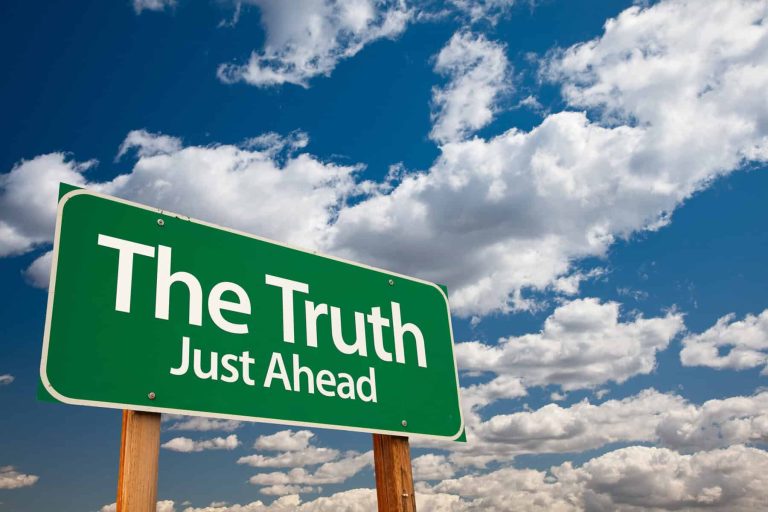 The Truth Green Road Sign