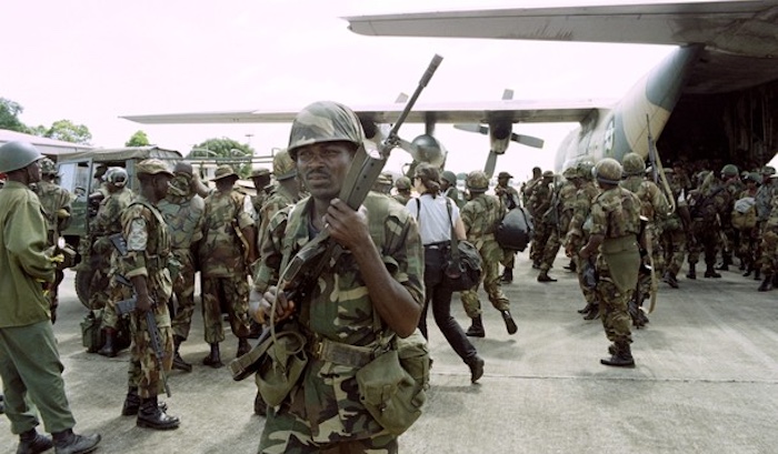 Nigerian reinforcements ECOMOG peacekeep