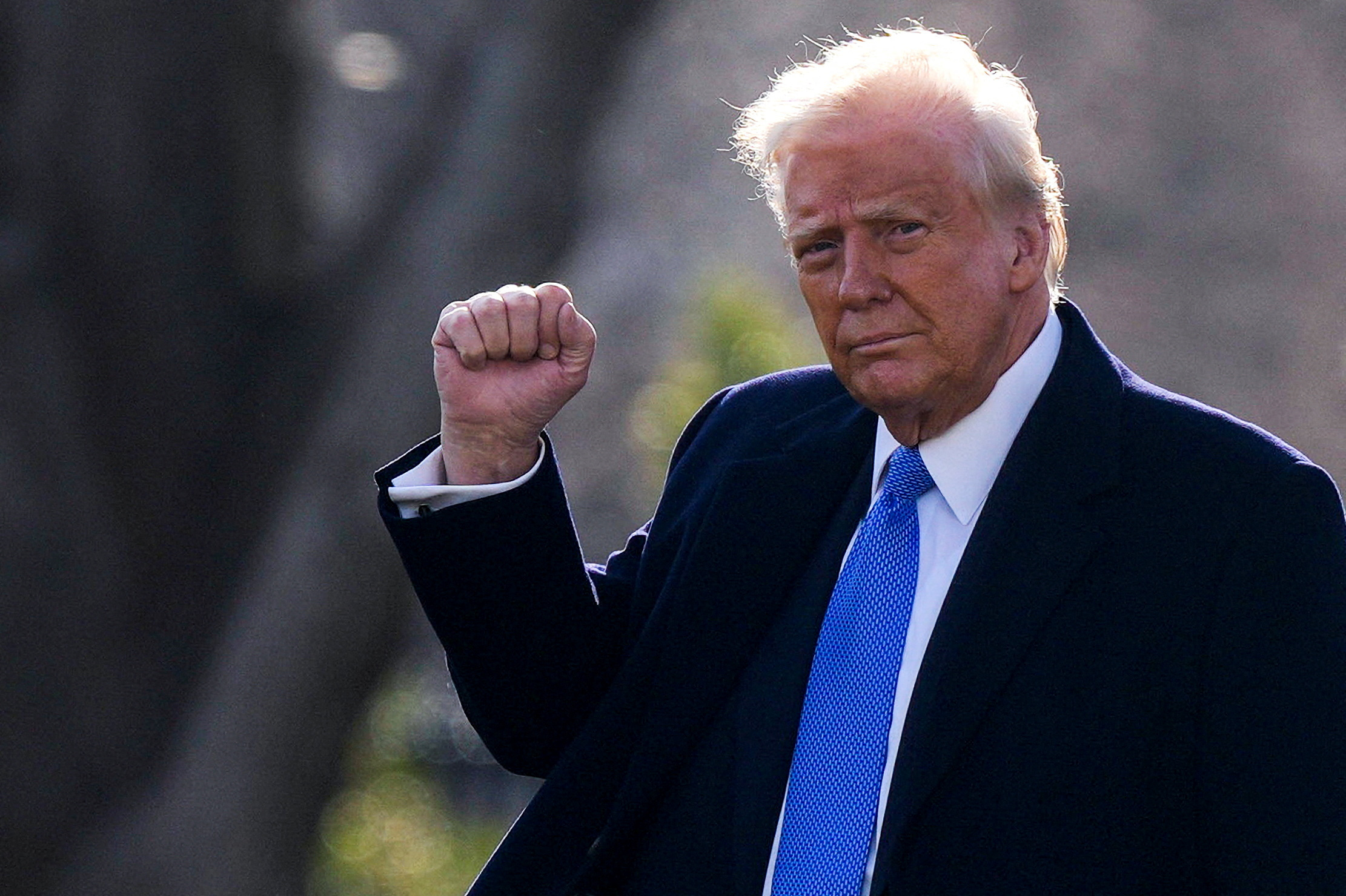U.S. President Donald Trump departs for Palm Beach, Florida from the South Lawn of the White House in Washington
