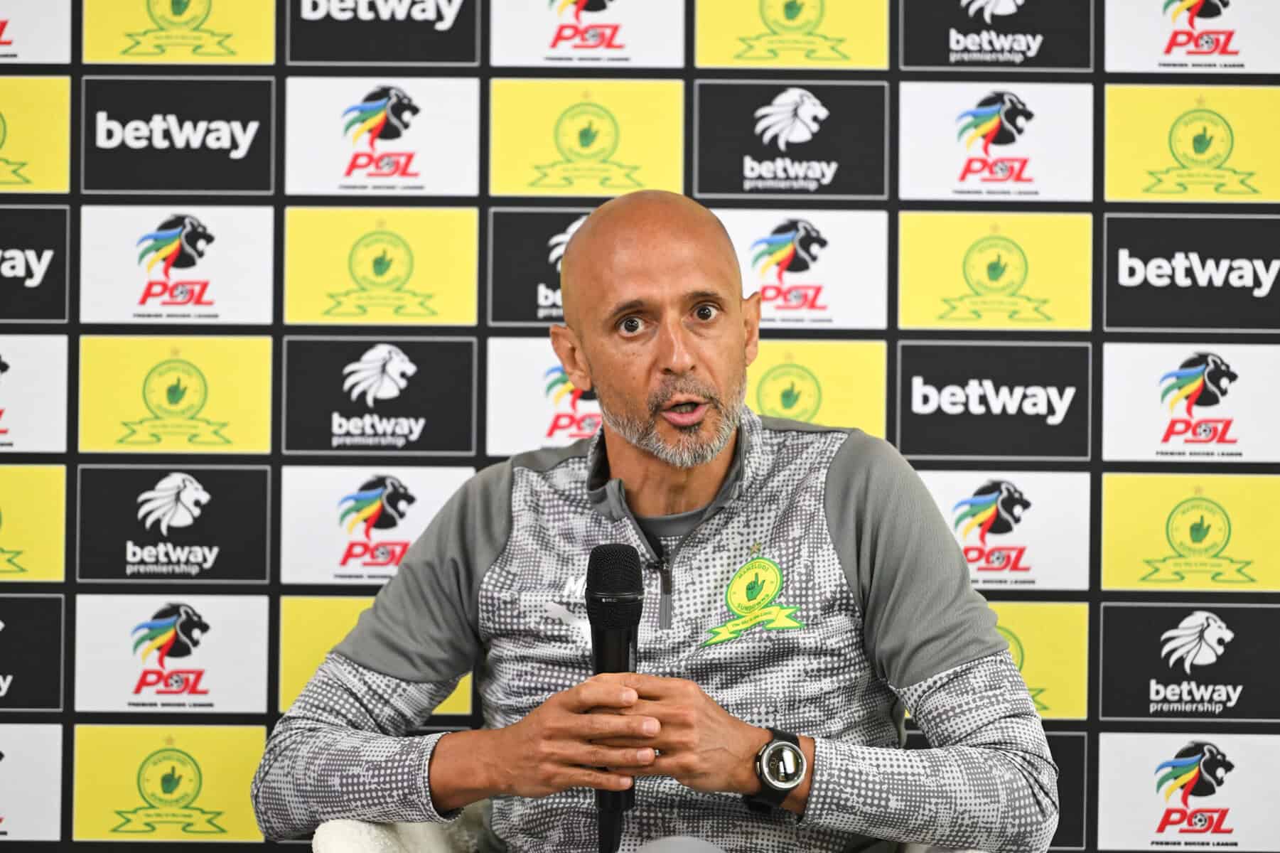 Football - Betway Premiership 2025/26 - Mamelodi Sundowns Press Conference - Chloorkop - Johannesburg