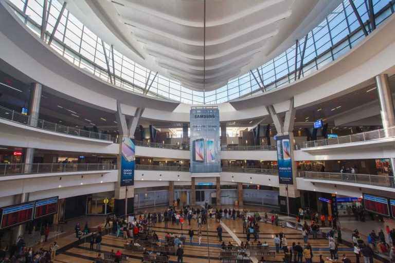 O R Tambo international airport main hall in Johannesburg, Gauteng, South Africa