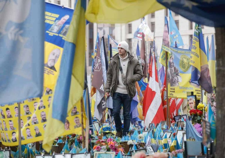 Kyiv's makeshift memorial to the fallen