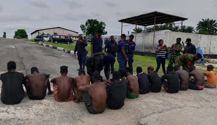 202409Nigerian-Army-Arrests-18-Suspects-Destroys-13-Illegal-Refining-Sites-in-Niger-Delta