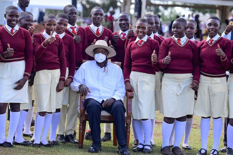 202512Museveni-with-school-children