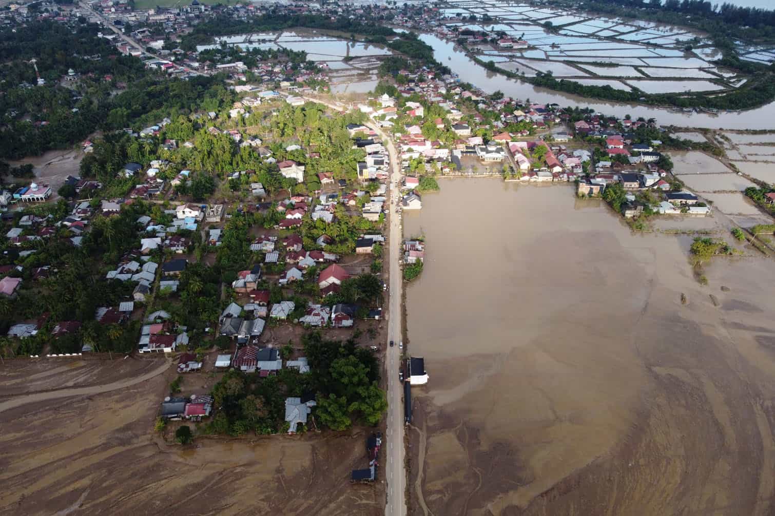 Aftermath of floods and landslides that killed hundreds people in Sumatra