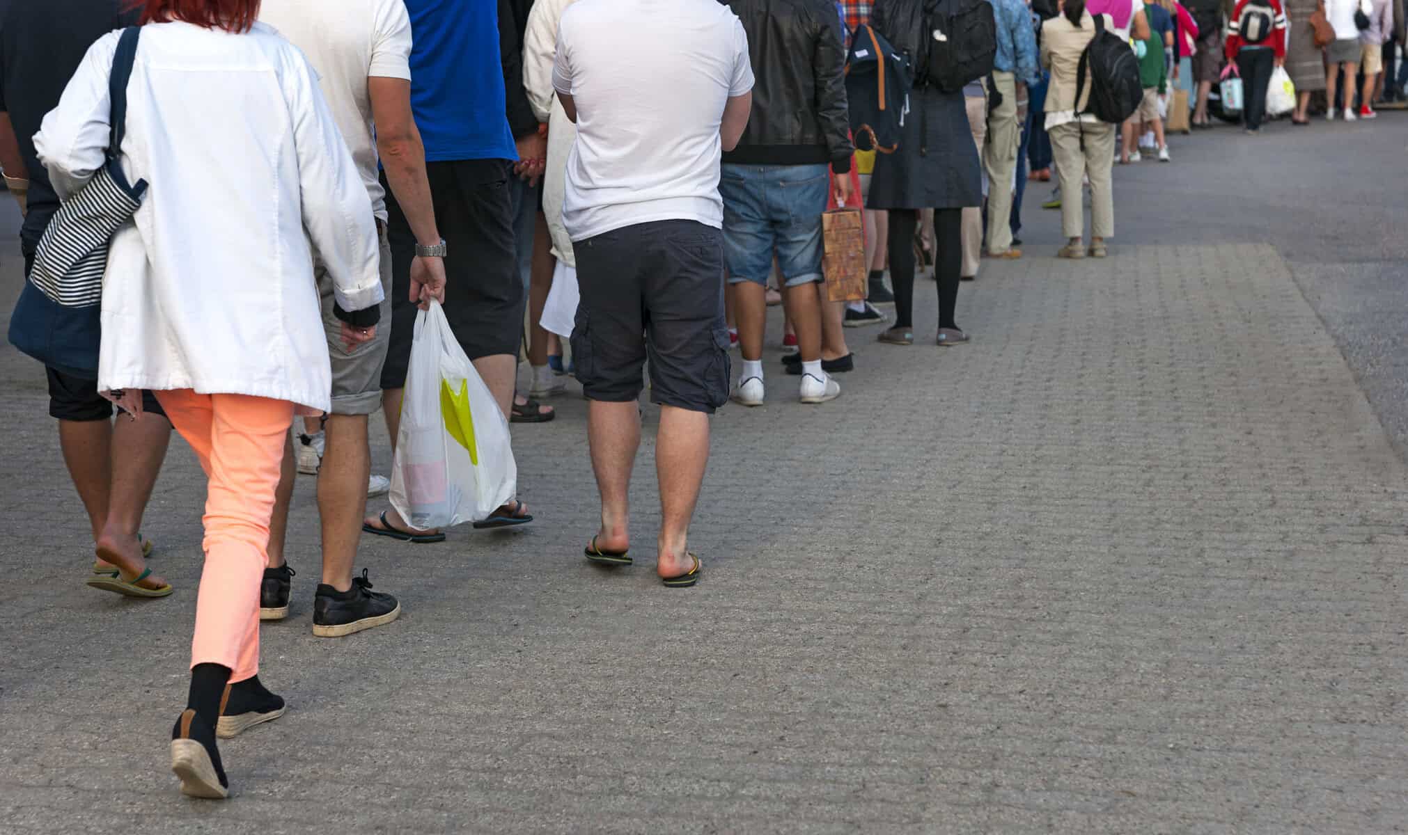 People waiting in line