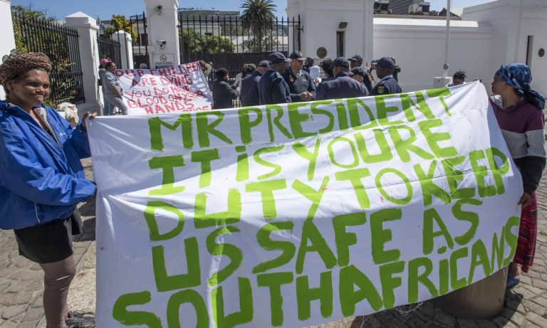 Women From Overcome Heights Protest Against Gang Violence In Western Cape