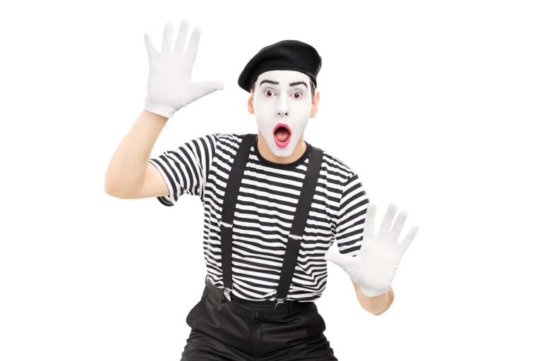 Street artist performing