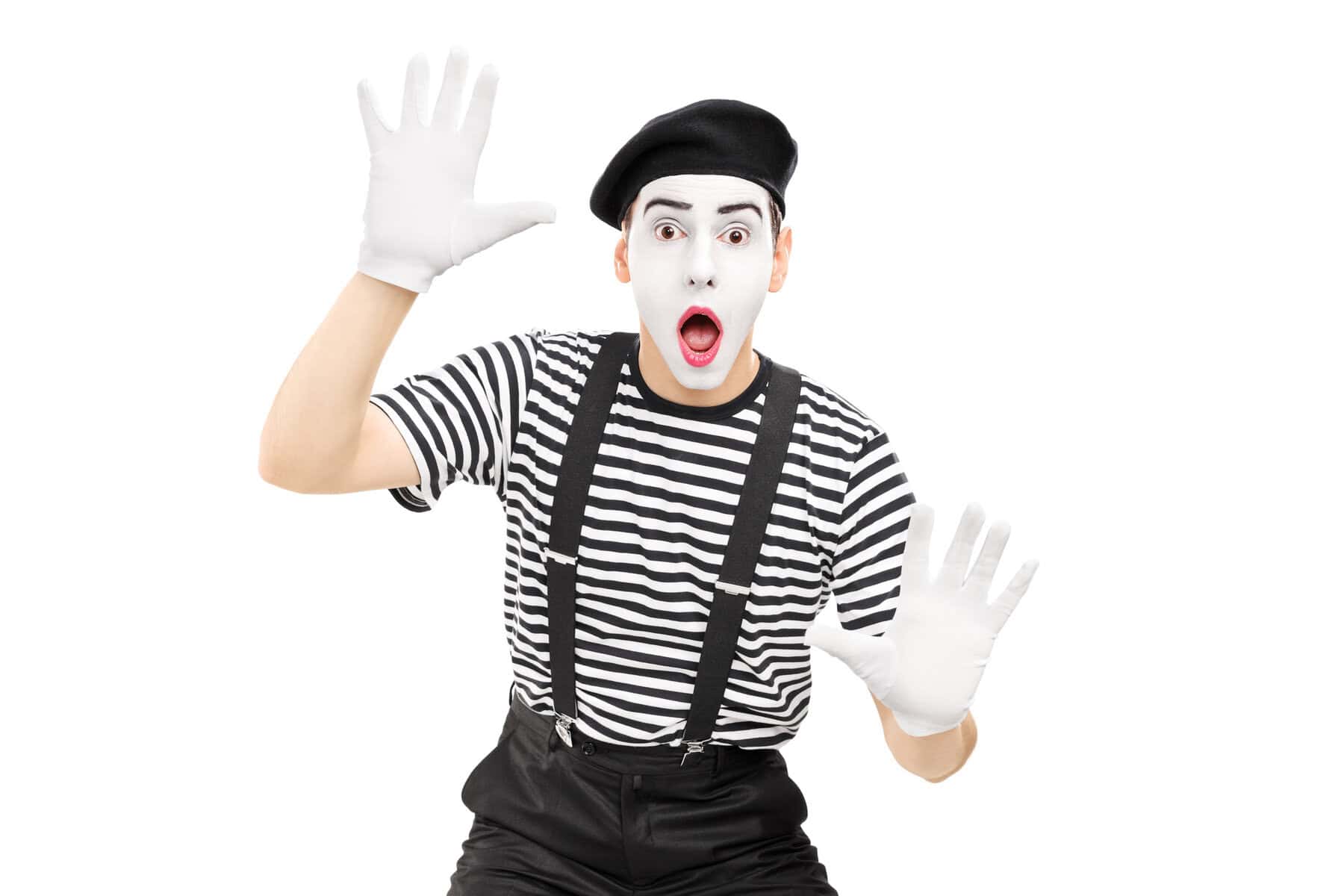 Street artist performing