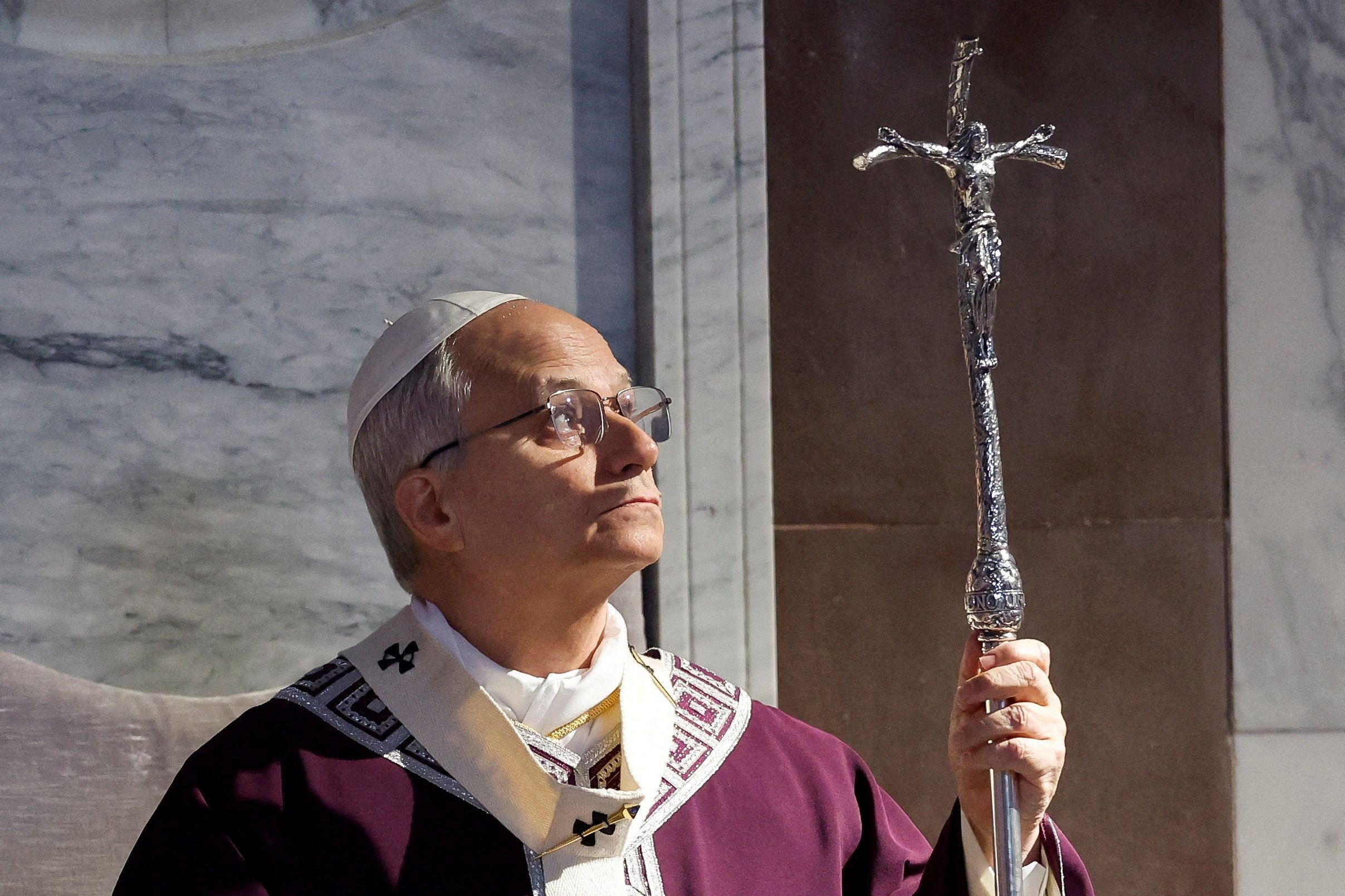 FILE PHOTO: Pope Leo XIV attends the Ash Wednesday Mass at the Santa Sabina Basilica in Rome
