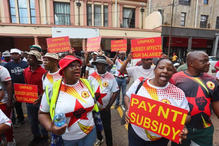 Northwest Transport Investment Picket Outside Gauteng Province Road And Transport Offices