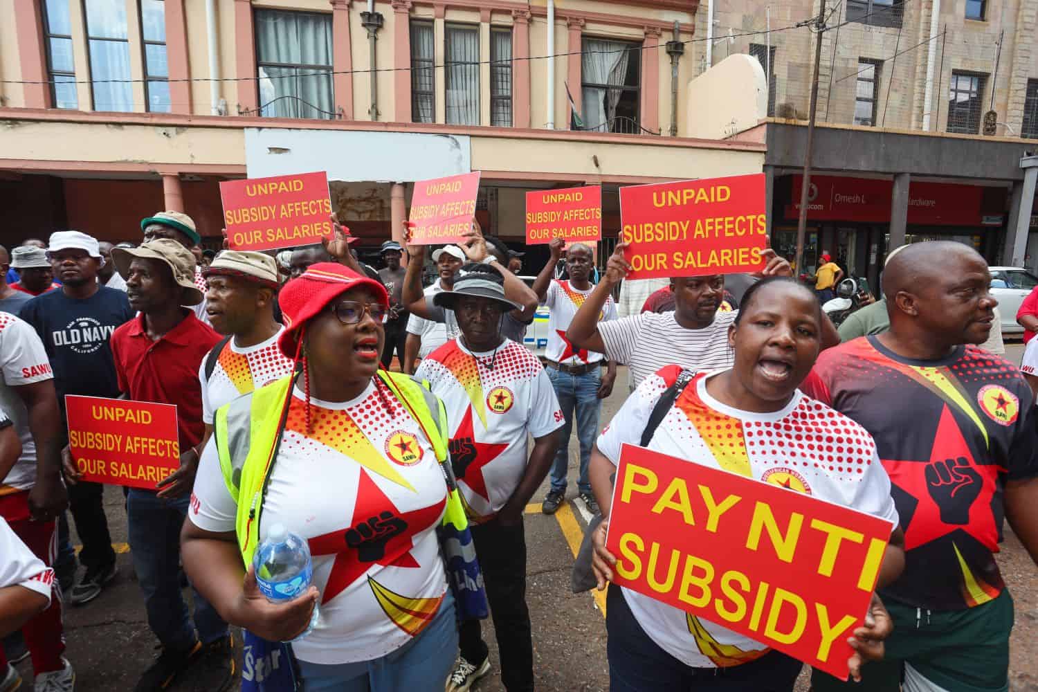 Northwest Transport Investment Picket Outside Gauteng Province Road And Transport Offices