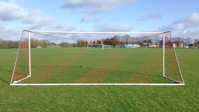 Goalposts on a football/soccer pitch
