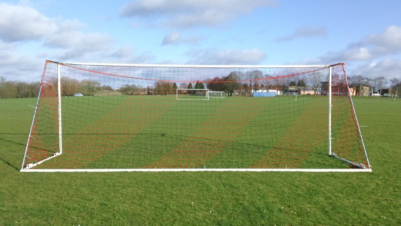 Goalposts on a football/soccer pitch