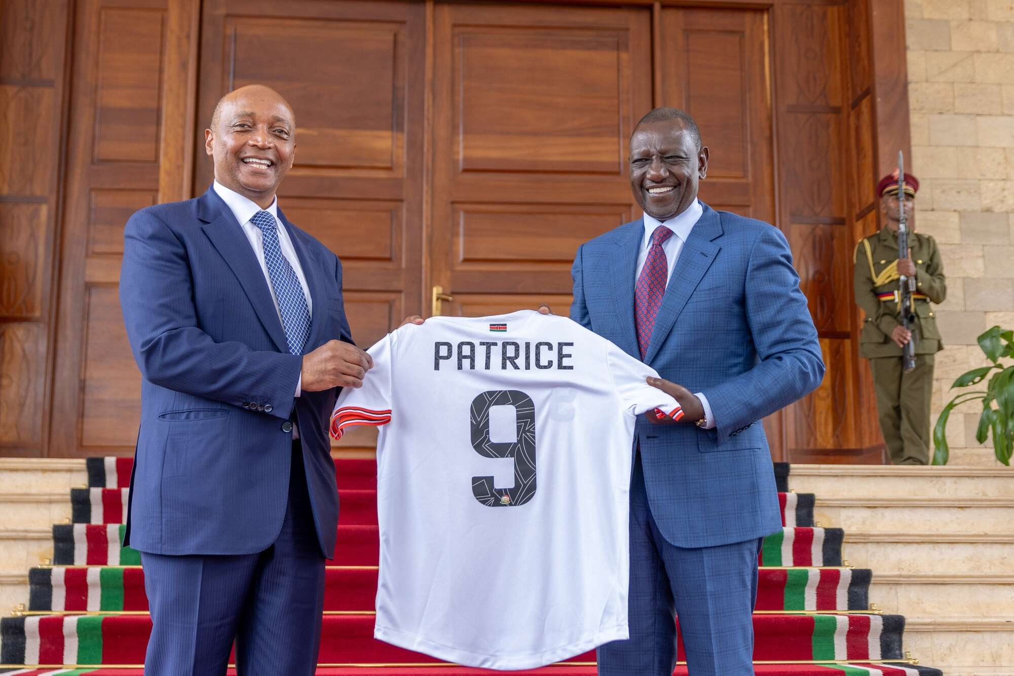 PRESIDENT MEETS CONFEDERATION OF AFRICA FOOTBALL PRESIDENT AT ST