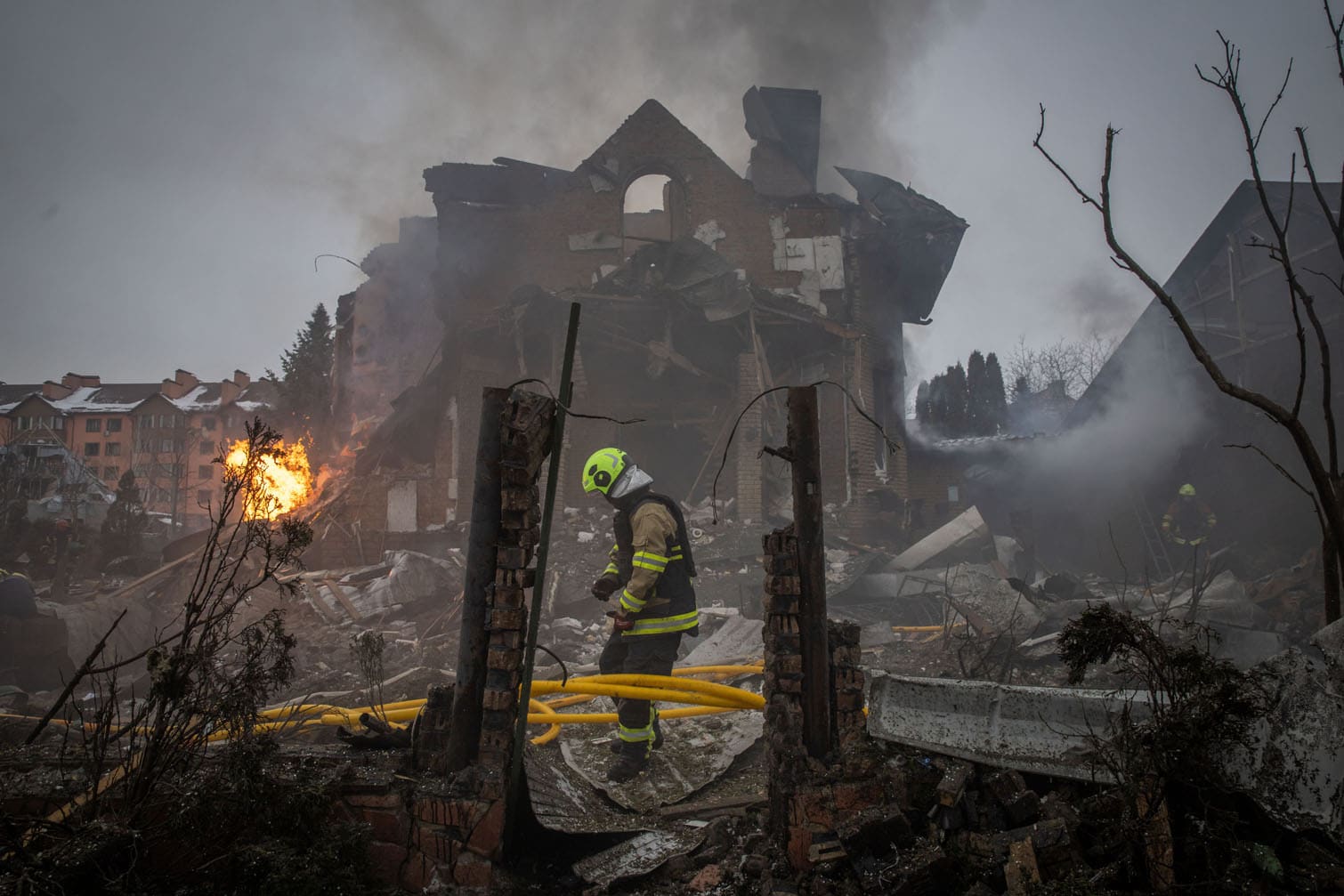 Drone And Missile Attacks In Kyiv