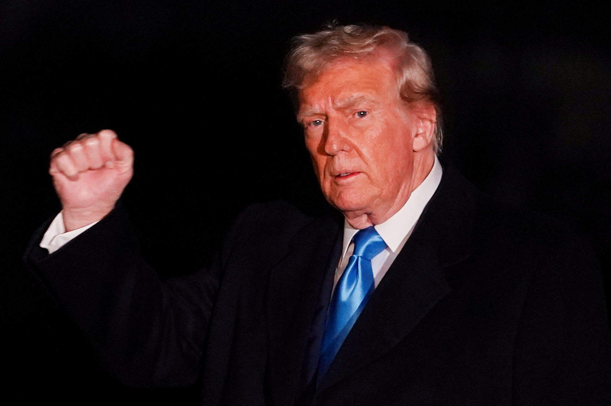 U.S. President Trump arrives on the South Lawn of the White House in Washington