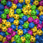Stack of lottery balls