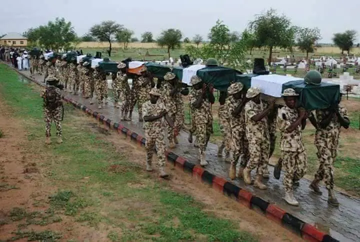 202603Nigerian-Army-Buries-12-Soldiers-Killed-In-Borno-Operations