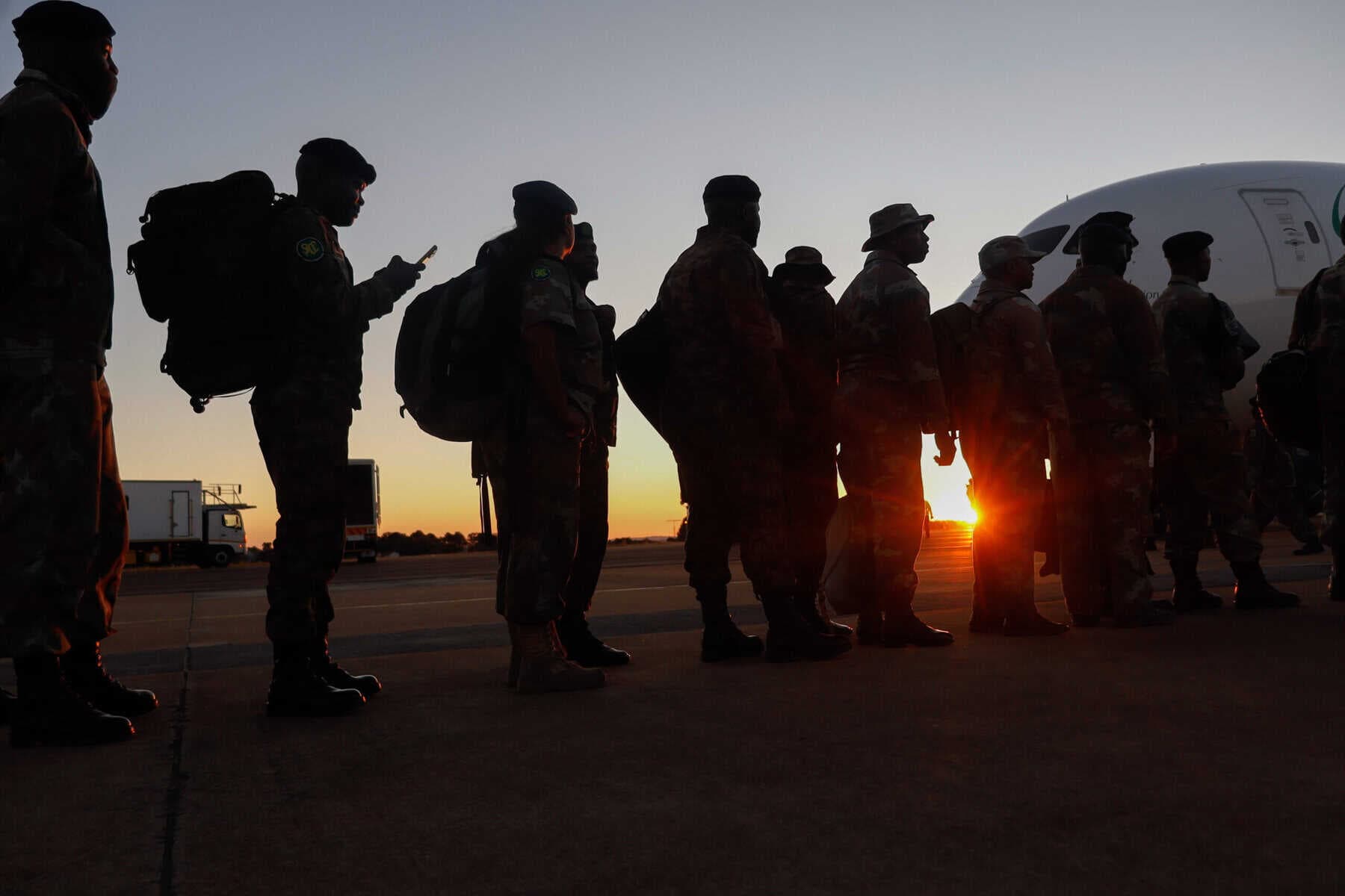 SANDF Troops Arrive Home At AFB Waterkloof