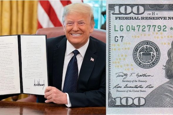 US-Treasury-Approves-Trump-Signature-On-Dollar-Bills-In-Historic-First-For-Sitting-President