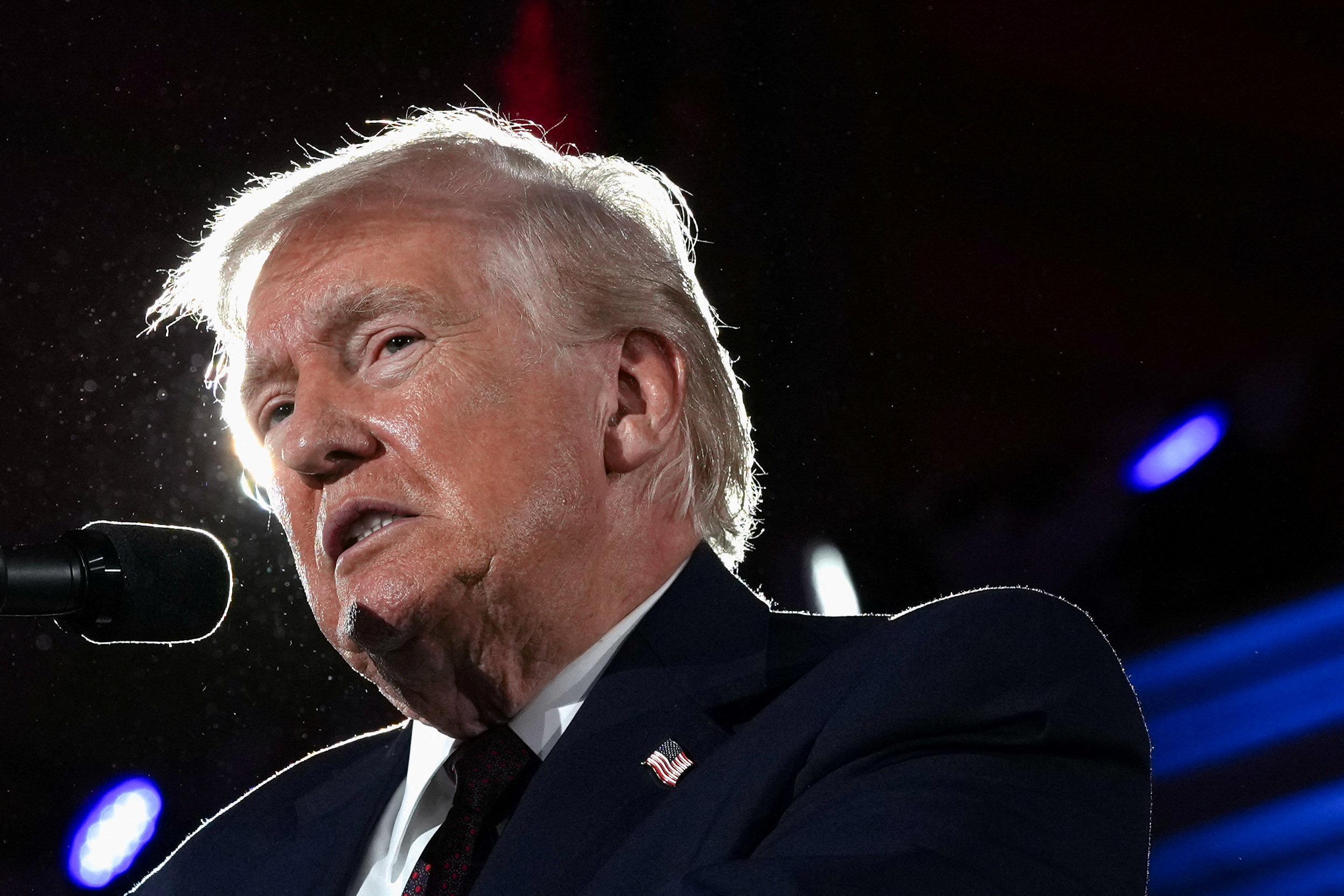 U.S. President Donald Trump gives remarks at the National Republican Congressional Committee (NRCC) annual fundraising dinner in Washington