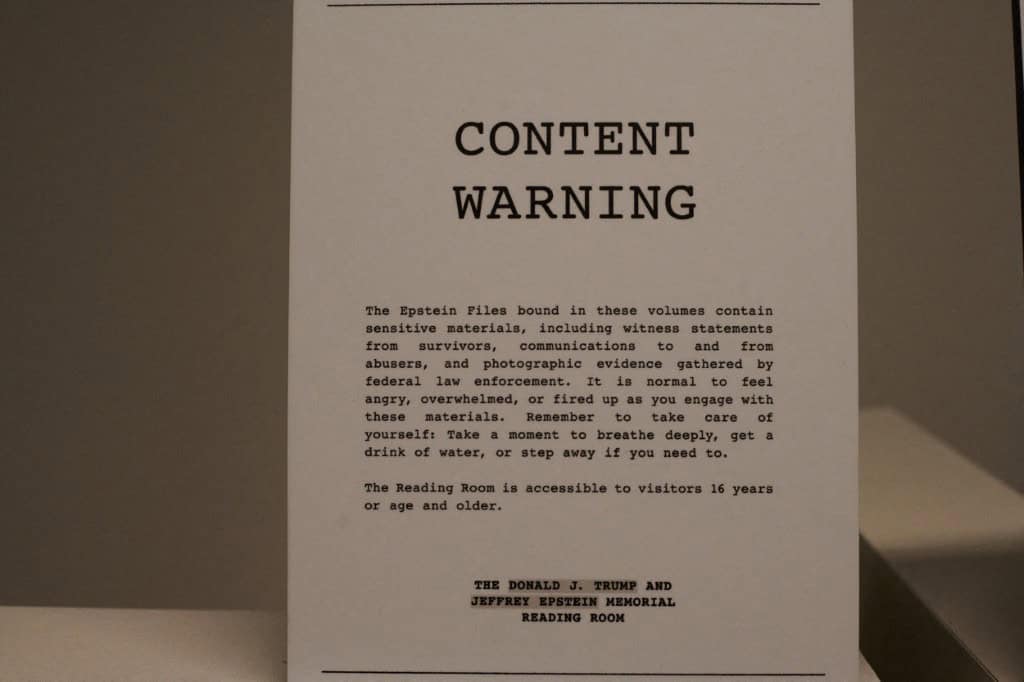 Nonprofit Government Transparency Organization Opens Donald J. Trump And Jeffrey Epstein Memorial Reading Room Installation