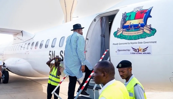 202605Bayelsa-Enters-Commercial-Aviation-As-Diri-Boards-Pioneer-Airlines-Inaugural-Flight-As-First-Passenger