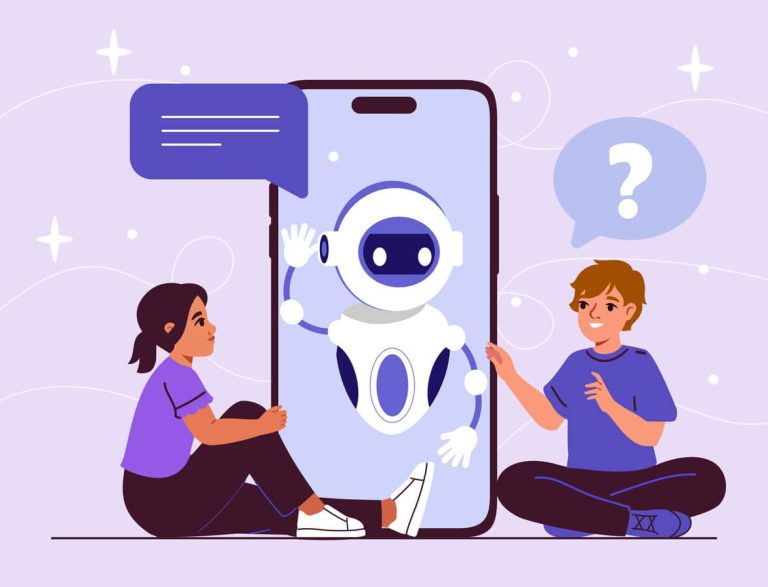 AI in children education vector
