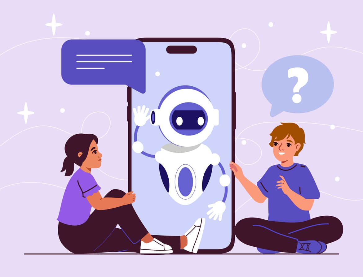 AI in children education vector