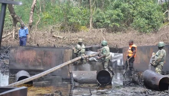 202606Navy-Discovers-17000-Litres-Of-Suspected-Stolen-Crude-In-Delta