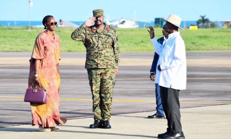 202606Muhoozi-salutes-his-father-at-Entebbe-airport