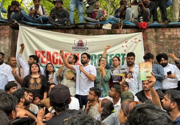 202607Indias-Cockroach-Movement-Takes-Protest-To-Parliament-Against-Education-Minister-1